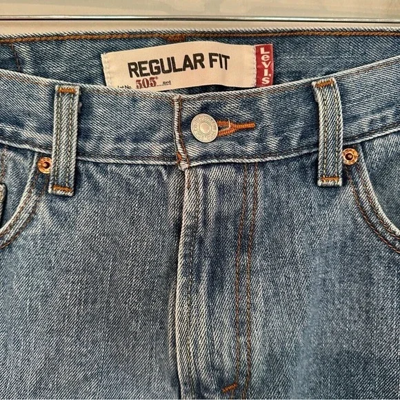 Levi's 505 Regular Fit Denim Jeans Men's 30" x 30" Cotton Straight Leg Vintage - Picture 2 of 7
